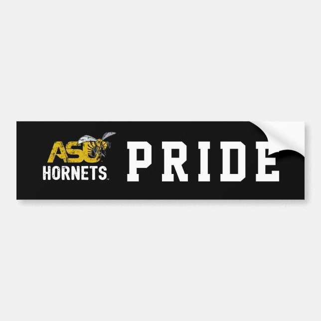 ASU Hornet Mark Hornets Distressed Bumper Sticker (Front)
