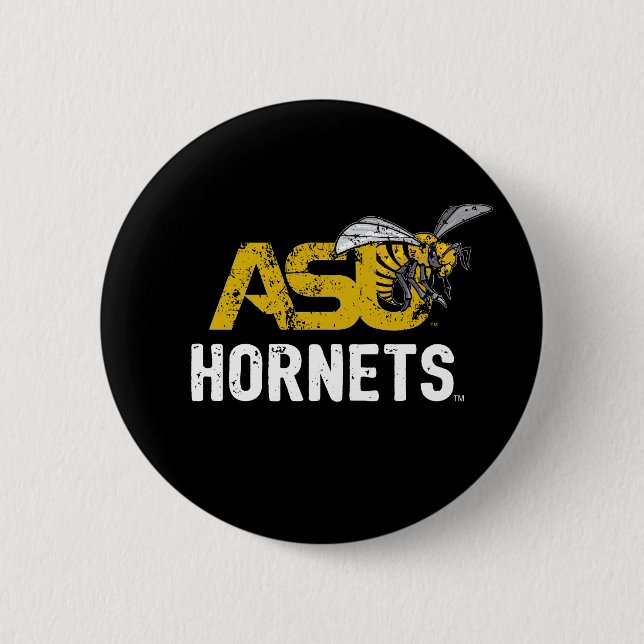 ASU Hornet Mark Hornets Distressed Button (Front)