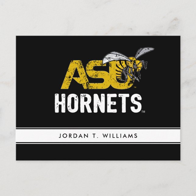 ASU Hornet Mark Hornets Distressed Invitation Postcard (Front)