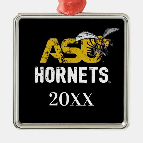ASU Hornet Mark Hornets Distressed Metal Ornament