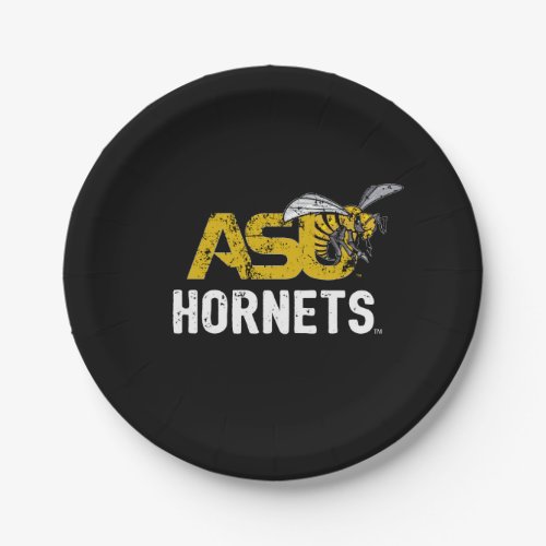 ASU Hornet Mark Hornets Distressed Paper Plates