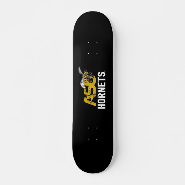 ASU Hornet Mark Hornets Distressed Skateboard (Front)