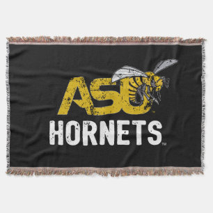 ASU Hornet Mark Hornets Distressed Throw Blanket