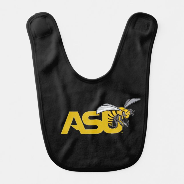 ASU Hornet Mark logo Baby Bib (Front)