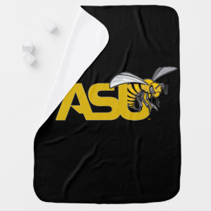 ASU Hornet Mark logo Baby Blanket