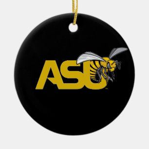 ASU Hornet Mark logo Ceramic Ornament