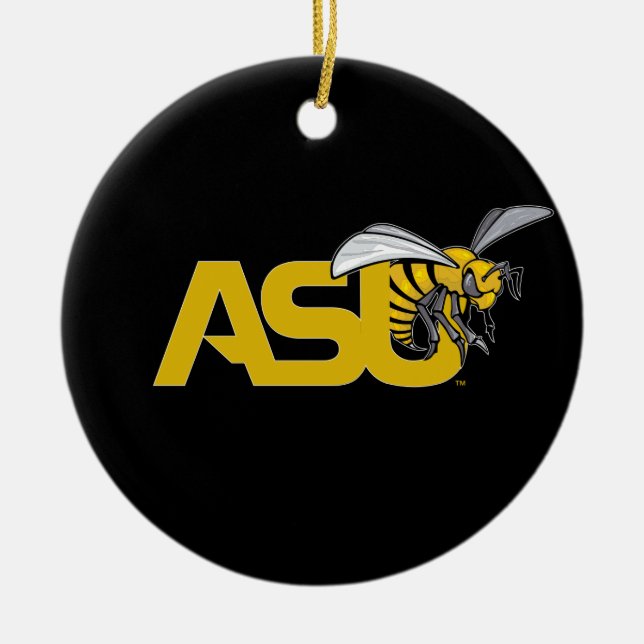 ASU Hornet Mark logo Ceramic Ornament (Front)
