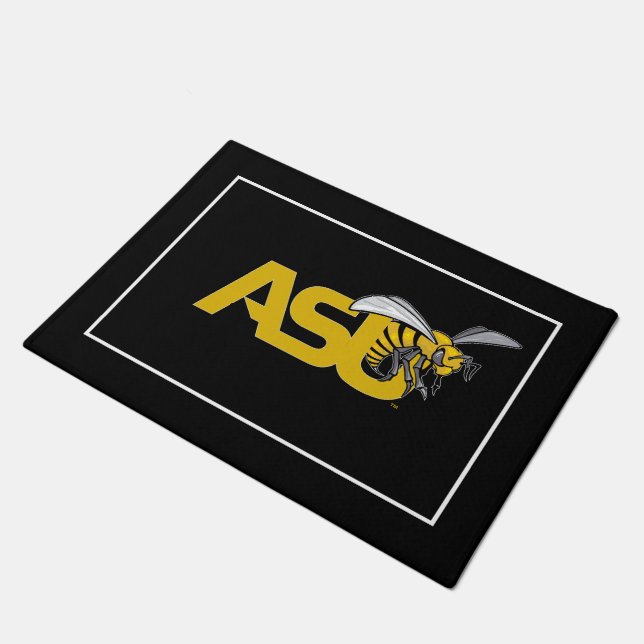 ASU Hornet Mark logo Doormat (Angled)