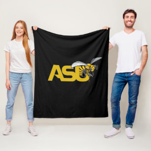ASU Hornet Mark logo Fleece Blanket