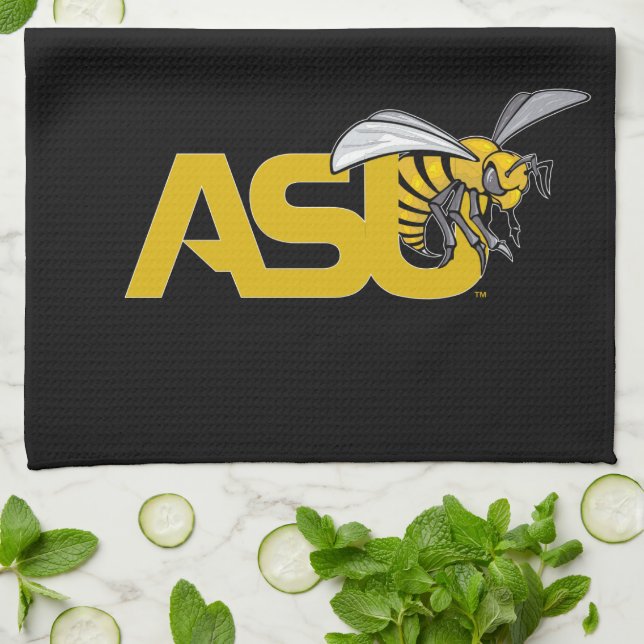 ASU Hornet Mark logo Kitchen Towel (Folded)