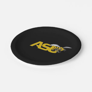 ASU Hornet Mark logo Paper Plates