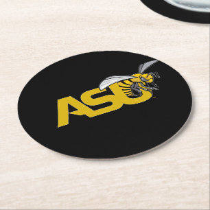 ASU Hornet Mark logo Round Paper Coaster