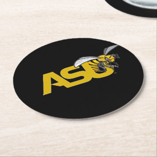 ASU Hornet Mark logo Round Paper Coaster
