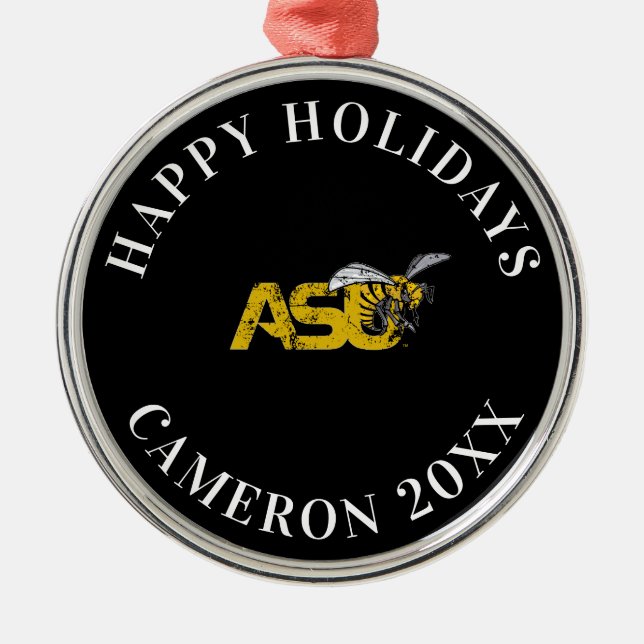 ASU Hornet Mark Metal Ornament (Front)