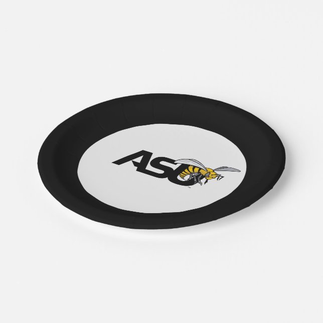 ASU Hornet Mark Paper Plates (Angled)