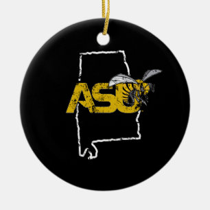 ASU Hornet Mark State Love Ceramic Ornament