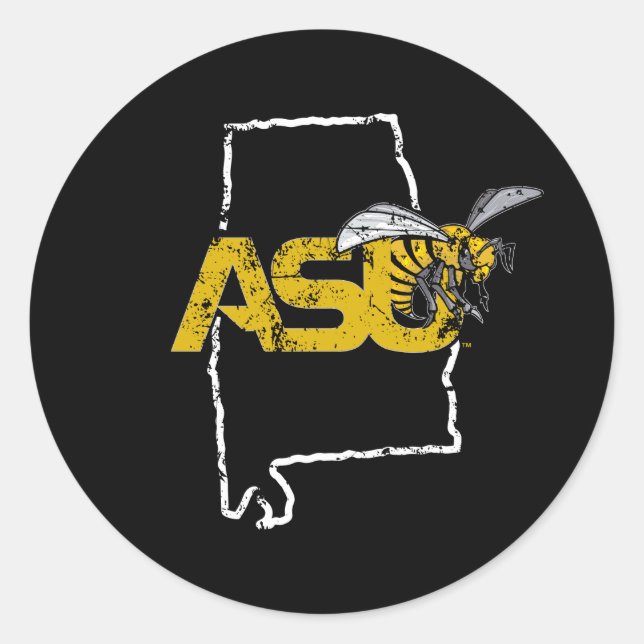 ASU Hornet Mark State Love Classic Round Sticker (Front)
