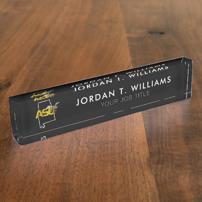 ASU Hornet Mark State Love Desk Name Plate (Side)