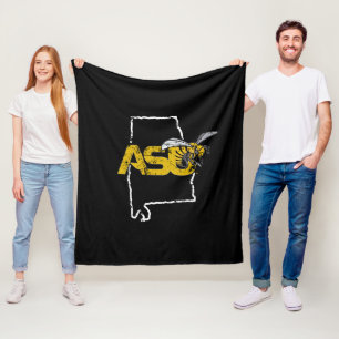 ASU Hornet Mark State Love Fleece Blanket