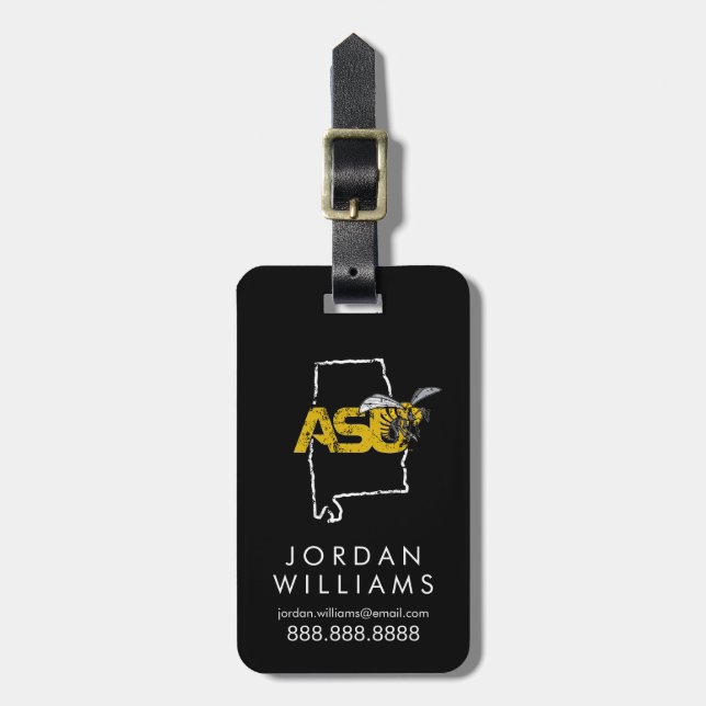 ASU Hornet Mark State Love Luggage Tag (Front Vertical)