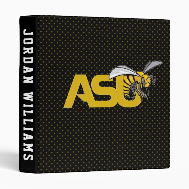ASU Hornet Polka Dot Pattern 3 Ring Binder (Front/Spine)