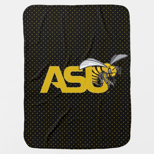 ASU Hornet Polka Dot Pattern Baby Blanket (Front)
