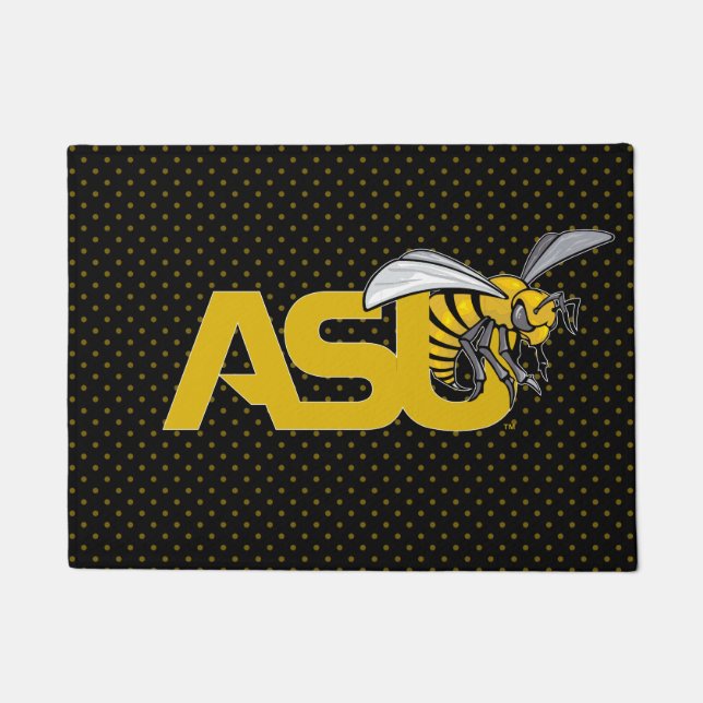 ASU Hornet Polka Dot Pattern Doormat (Front)