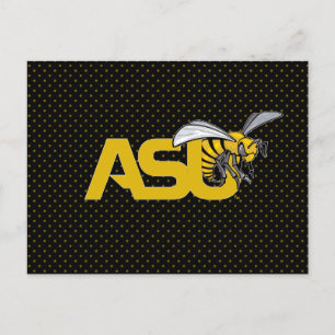 ASU Hornet Polka Dot Pattern Invitation Postcard