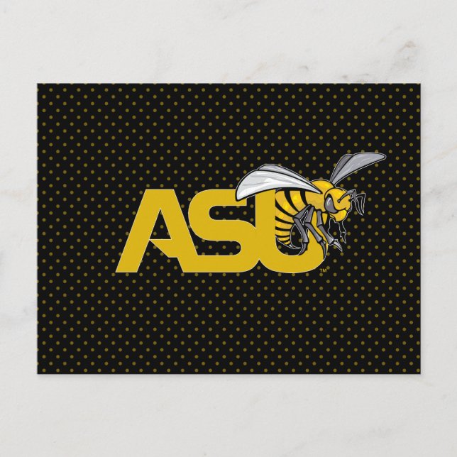 ASU Hornet Polka Dot Pattern Invitation Postcard (Front)