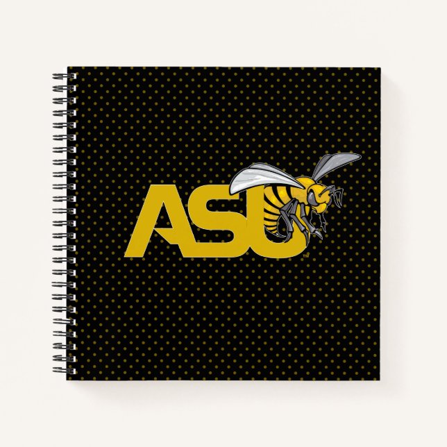 ASU Hornet Polka Dot Pattern Notebook (Front)