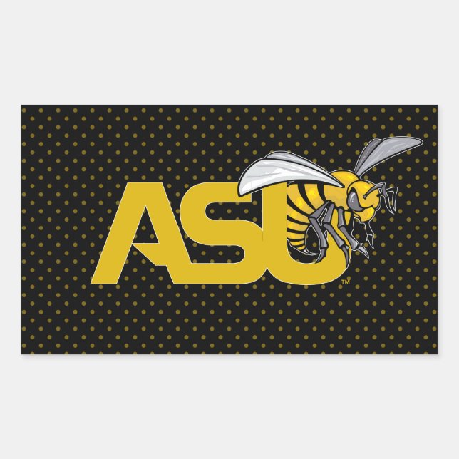 ASU Hornet Polka Dot Pattern Rectangular Sticker (Front)