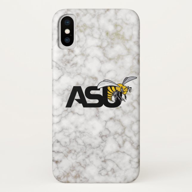 ASU Hornet White Marble Case-Mate iPhone Case (Back)