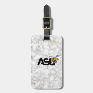 ASU Hornet White Marble Luggage Tag