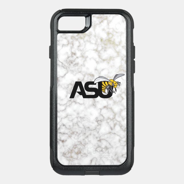 ASU Hornet White Marble Otterbox iPhone Case (Back)
