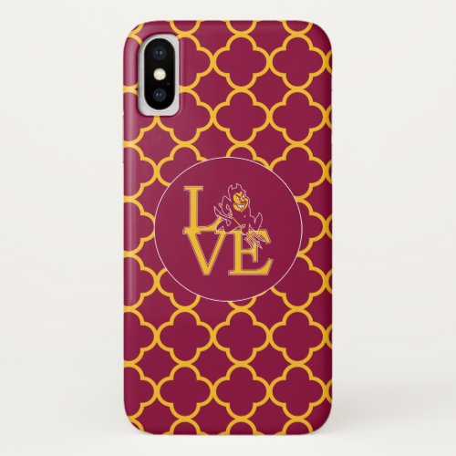 ASU Love  Quatrefoil Pattern iPhone X Case