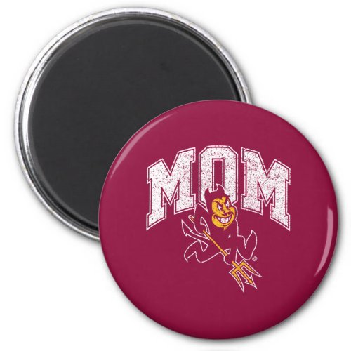 ASU Mom  Distressed Magnet