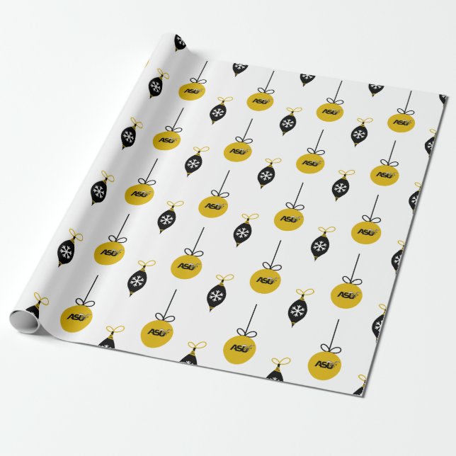 ASU Ornament Wrapping Paper (Unrolled)