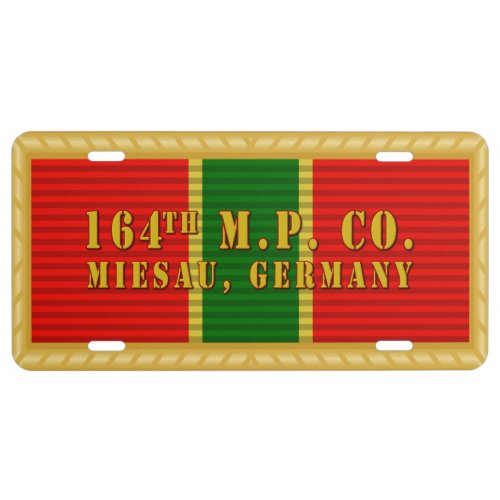 ASUA Ribbon with Unit Name License Plate