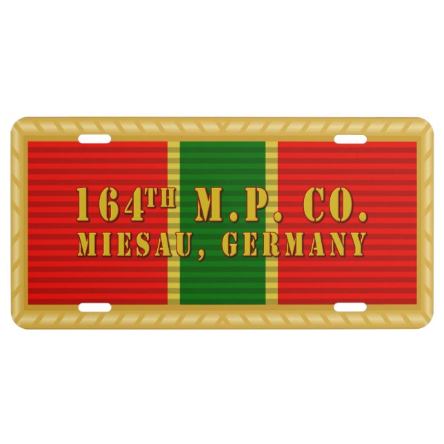 ASUA Ribbon with Unit Name License Plate (Front)