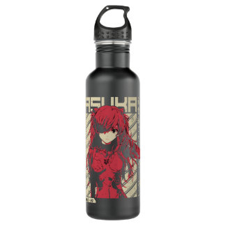asuka evangelionn stainless steel water bottle