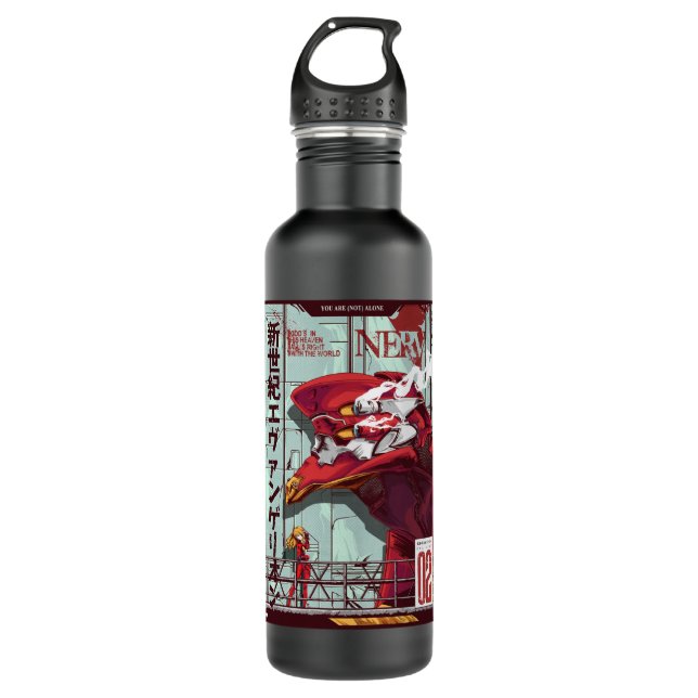Asuka Langley Sohryu - Evangelion Classic Stainless Steel Water Bottle (Front)