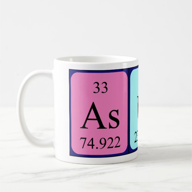 Asun periodic table name mug (Left)