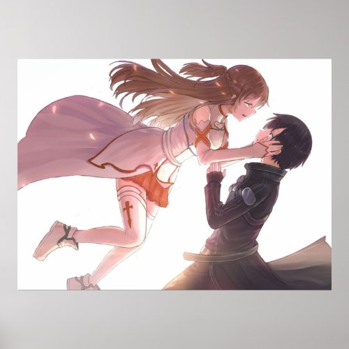 Asuna and Kirito love  Sword Art Online   Poster