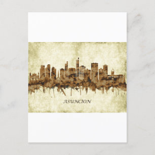 Asuncion Paraguay Cityscape Holiday Postcard
