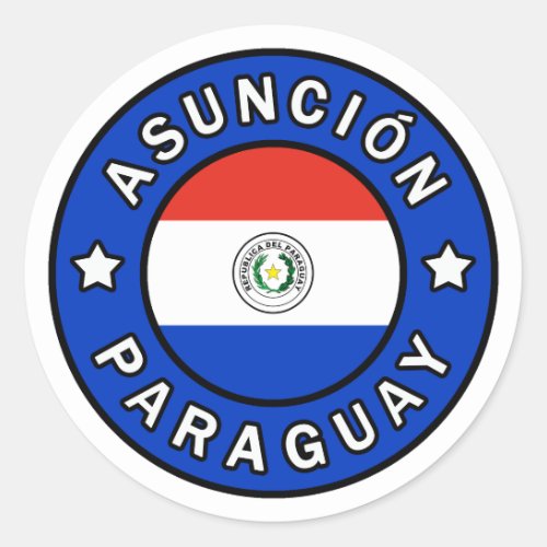 Asuncin Paraguay Classic Round Sticker