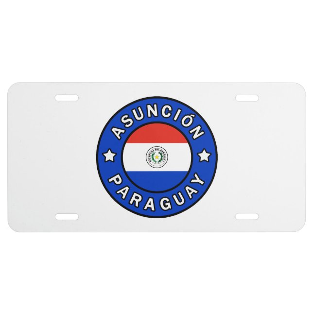 Asunción Paraguay License Plate (Front)