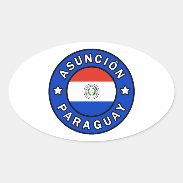 Asunción Paraguay Oval Sticker (Front)
