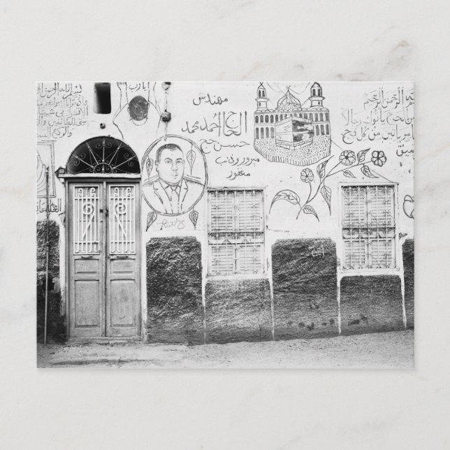 Aswan Egypt, Decorated House Postcard (Front)