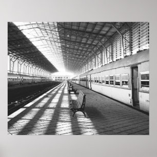 Aswan Egypt, Interior of Aswan Dam Train Station Poster