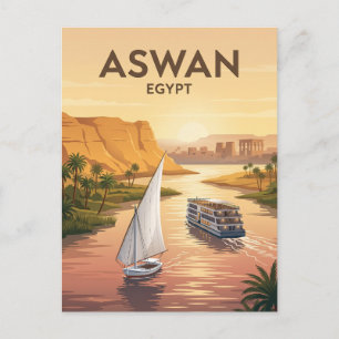 Aswan Nile Cruise Egypt Postcard
